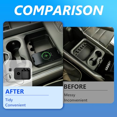Image of Xipoo Wireless Charger Compatible with 2019-2024 Dodge Ram Magnetic Fast Charging Wireless Charging Tray Pad Replacement for 2019-2024 Dodge Ram Accessories (Magnetic Style)
