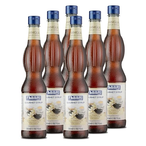 Food-United VANILLE SIRUP 12x560ml | FABBRI Gourmet | sciroppo di vaniglia | Note von Bourbon und Madagaskar Vanille | fabbri 1905 gourmet dolce syrop | für Cocktails Kaffee Cappuccino Schokolade (12)