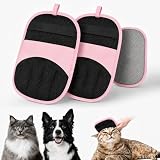Magic Brush Glove Pet Hair, Anti Hair Glove, Static Removal Gloves for Couch, Furniture, Carpet, Car Seat (2PCS Pink)