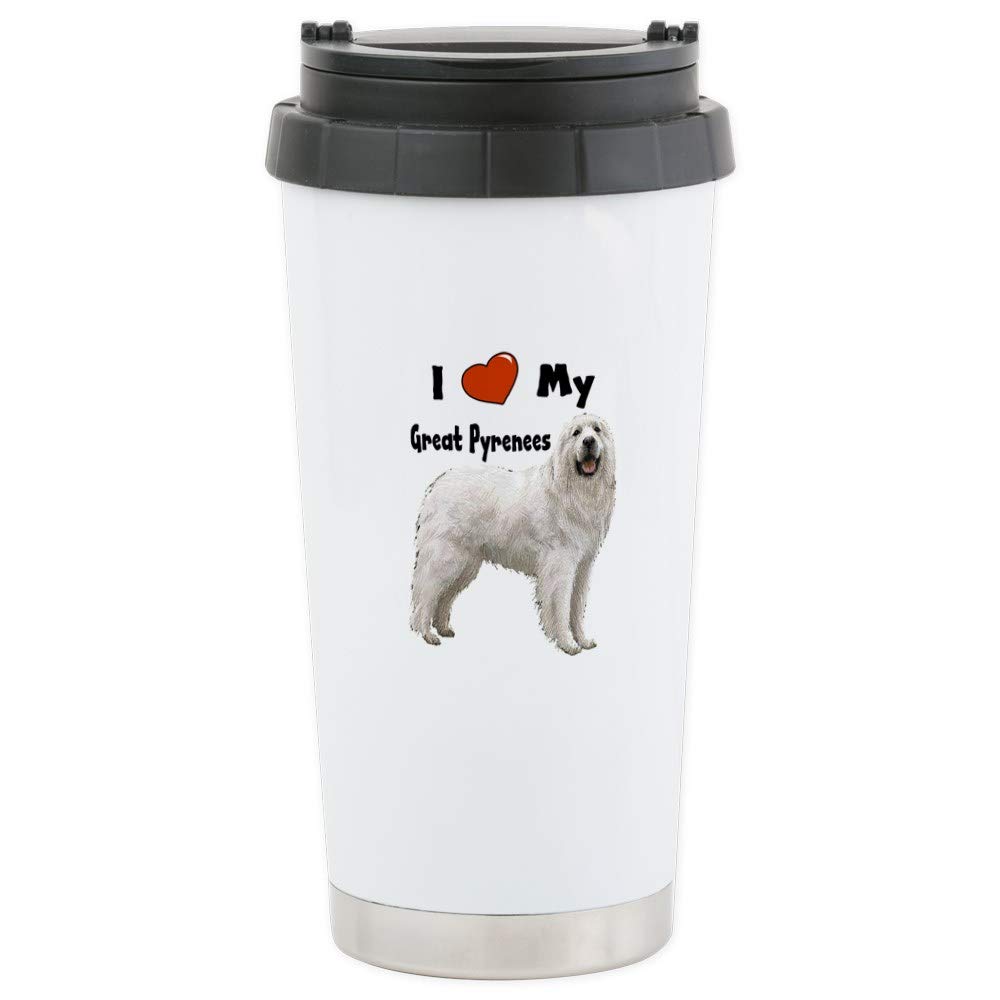 CafePress I Love My Great Pyrenees Stainless Steel Travel Mu 20 oz. Insulated Stainless Steel Coffee Tumbler