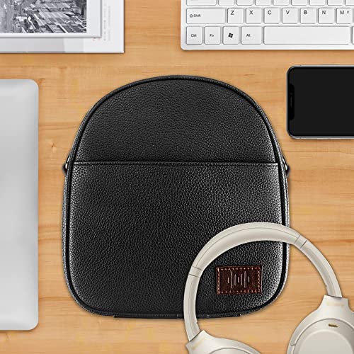 Image of Geekria Headphones Pouch Compatible with JBL Live 650 BTNC, B&O Play H9i, Bose QC 45, Sony WH-1000XM6 and More, Replacement Protective Travel Carrying Bag with Cable Storage (Black)