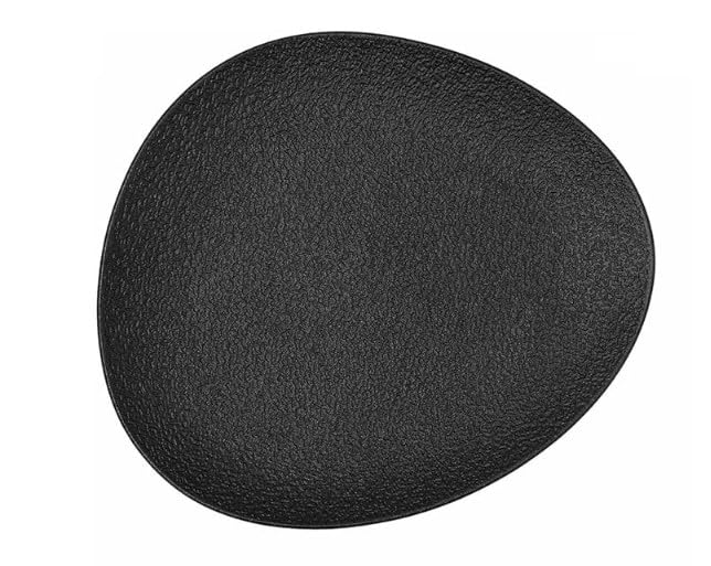 Bidasoa Plato Llano Fosil Negro Cerámica Ovalado 28 x 24,8 x 2,5 cm (6 Unidades)