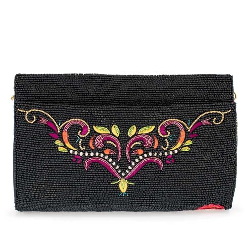 Mary Frances Last Tango Beaded Handbag Floral Embroidered Novelty Evening Clutch Crossbody Purse with Swirl Detailing, Multicolor2