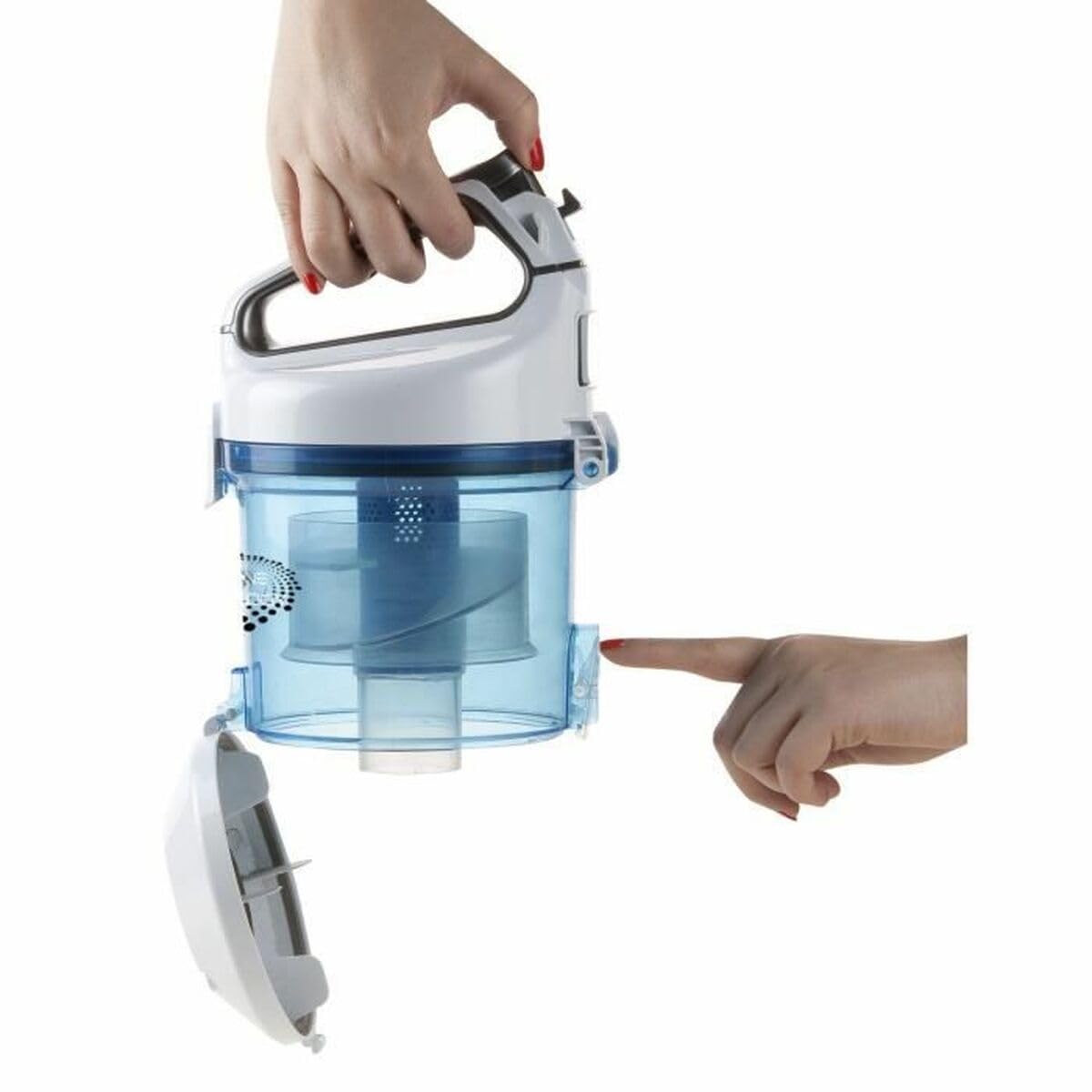 Domo DO7286S Aspiradora sin Bolsa, Blanco/Azul, 700 W, 1,5 litros, 1 decibelio