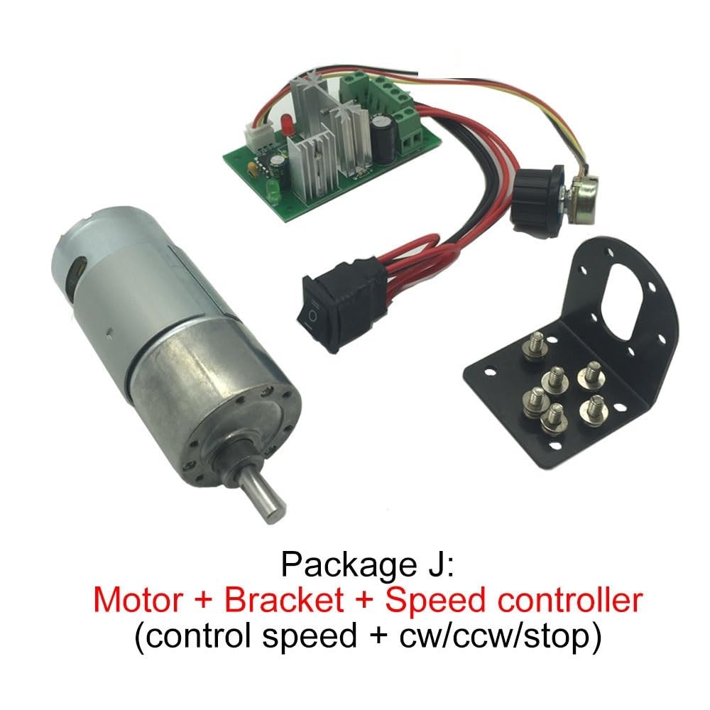 Wentylator silnika JGB37-550 Mini silnik wsteczny 12 V DC Elektroniczny reduktor o wysokim momencie obrotowym Przekładnia 12 V 18–2300 obr./min Wentylator chłodnicy(Package R,1450RPM_12V)