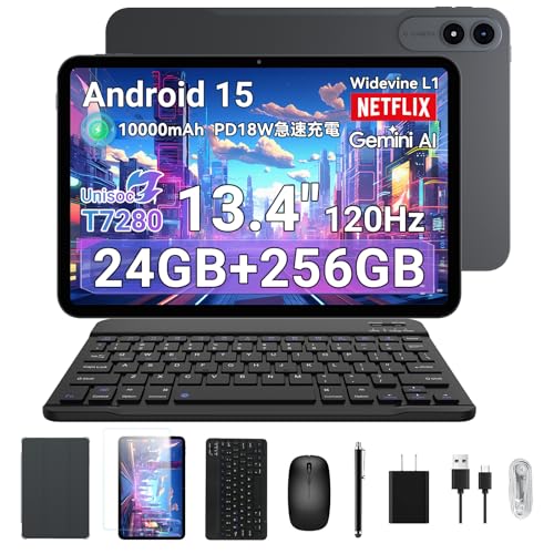 Android15タブレット 13インチ　Wi-Fiモデル 24GB+256GB Amazon.com : 13 Inch Large Tablet,Android 15 Tablets with Gemini