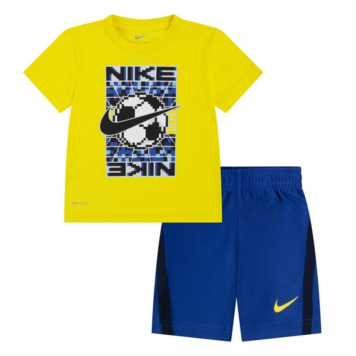 NIKE Nike Conjunto Deportivo para Niños DF Icon Amarillo Azul Multicolor 2 Piezas