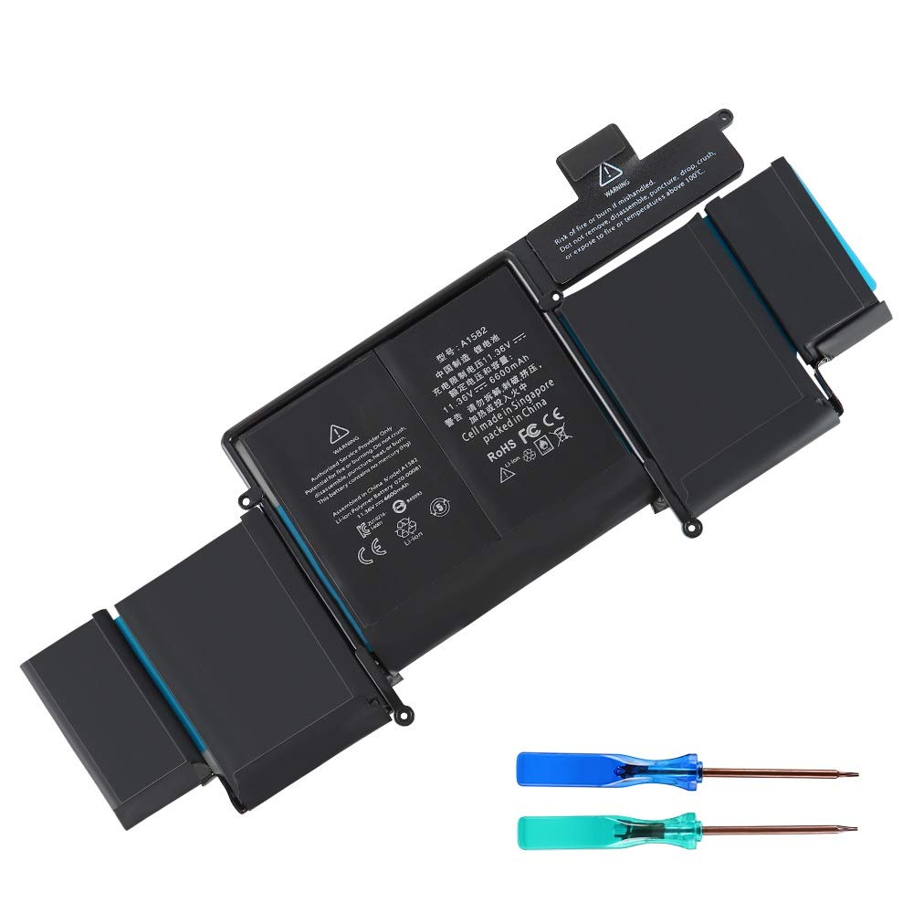New A1582 A1502 Laptop Battery Replacement for 2015 MacBook Pro 13" Retina A1502 A1582 ME864 ME865 A