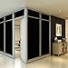 VELIMAX Static Cling Total Blackout Window Film Privacy Room Darkening Window Tint Black Window Cover 100% Light Blocking No Glue (17.7 x 157.4 inches)