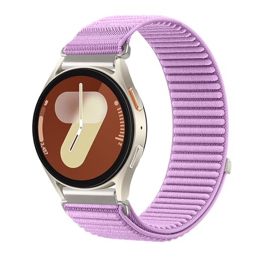 Image of 20mm Nylon Band for Samsung Galaxy Watch 7 /6 /5 /4 /FE 40mm 44mm /Classic 47mm | Galaxy Watch 4 classic Bands 47mm 43mm 46mm 42mm /5 pro 45mm /active 2,Fabric Wristband Sport Loop Correa Strap for Women Men