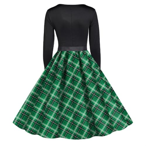 Robe de cocktail col en V style rockabilly rétro pour affiner la silhouette