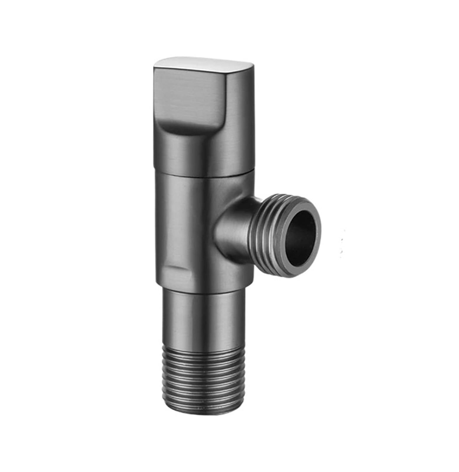 Bnjlsdatwr Gun Gray Valve， 1Pcs Copper Triangle Water Inlet Valve Stop Kitchen Bathroom Toilet Accessories(Silver)(Gun Gray)