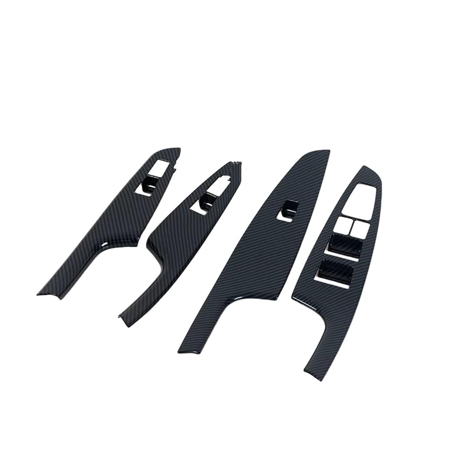 for Hyundai for Tucson 2015 2016 2017-2020 Window Lift Switch Button Panel Trim Carbon Fiber Interior Sticker Interior Trim Cover Panel(with Button)