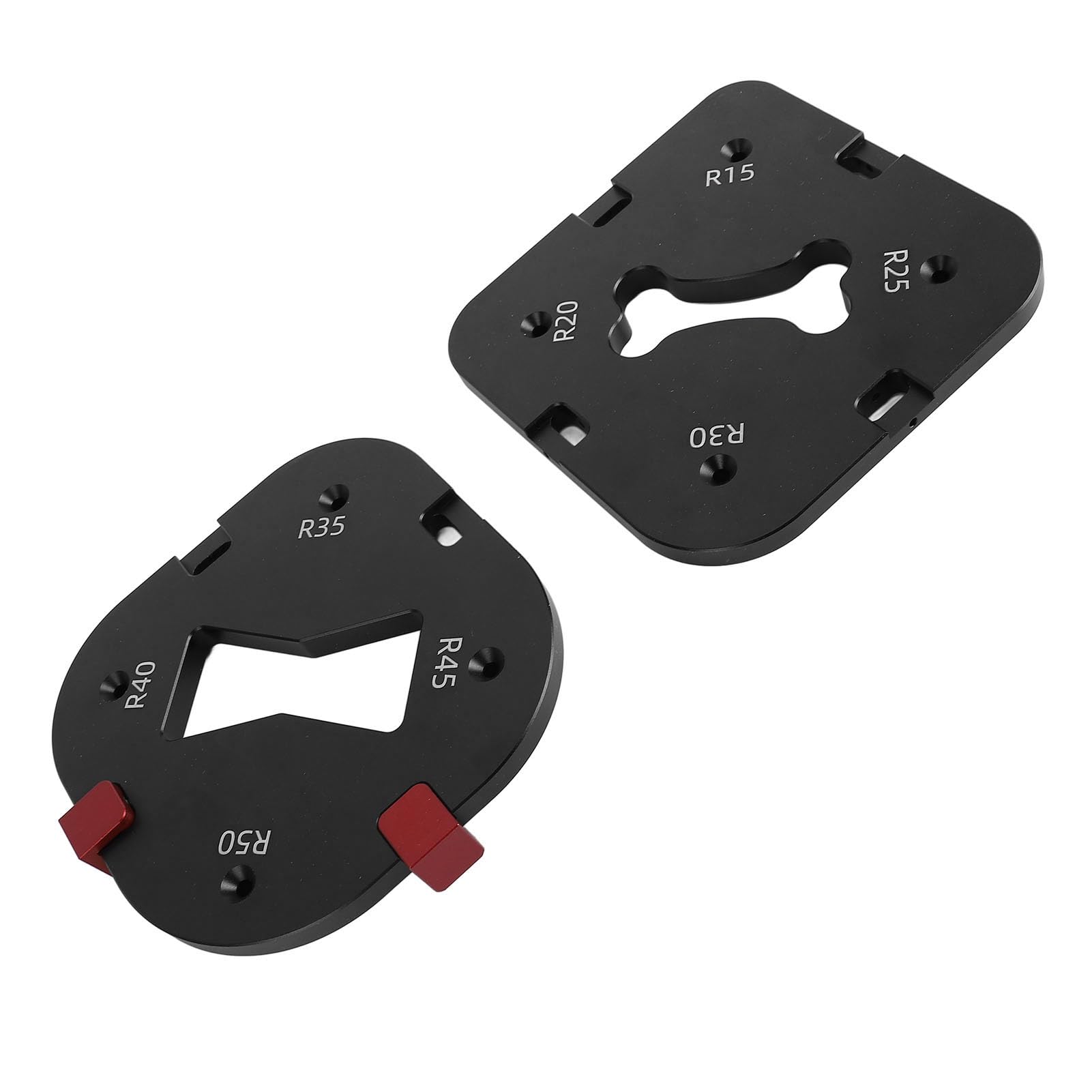 Zestaw okrągłych szablonów narożnych ze stopu aluminium z frezem - 2 sztuki - R15 R20 R25 R30 R35 R40 R45 R50 Płyta do fazowania promieniowego łuku do przycinania krawędzi stołów