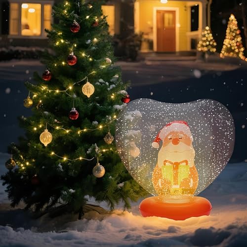Figurine Gonflable Cœur Lumineuse Télécommandée pour une Décoration Extérieure - 3