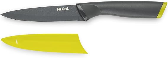 Tefal Fresh Kitchen Çok Amaçlı Bıçak 12 cm + kılıf, mutfak bıçağı, yumuşak dokunuşlu, konforlu, paslanmaz çelik bıçaklar, güvenlik koruması
