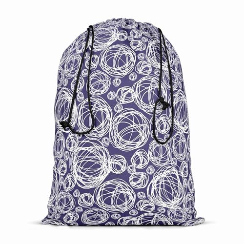 Image of ArtzFolio Doodle Circles D1 | Reusable Sack Bag | Bag for Gym, Storage, Vegetable & Travel