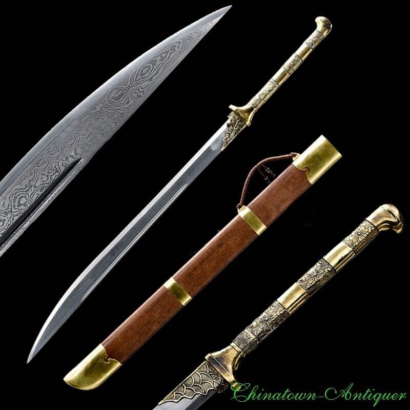 Tian Jiang Xiong Shi ~ Dragon Blade Sword Broadsword Sharp Battle Ready Clay Tempered T10 Steel #0077