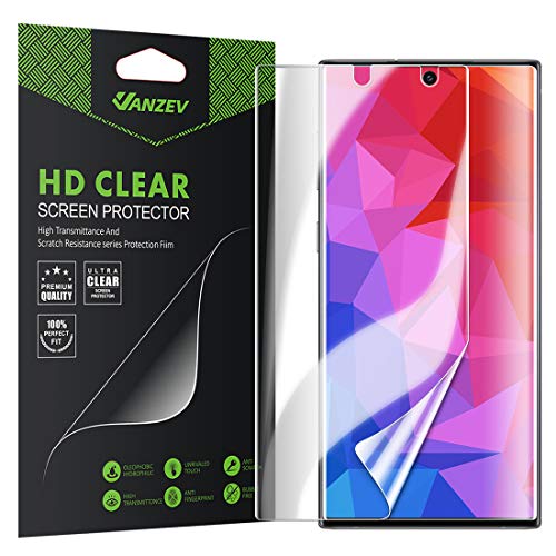 VANZEV Q-Stick Screen Protector for Samsung Galaxy Note 10 Plus (Note 10+ 6.8 inch) Bubble Free Case Friendly Self Healing Ultrasonic Fingerprint Compatible HD Clear Flexible TPU Film [2 Pack]