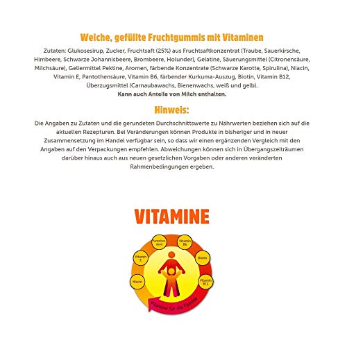 nimm2 Lachgummi Softies Rote Früchte (18 x 225g) / Fruchtgummi mit Fruchtsaft und Vitaminen