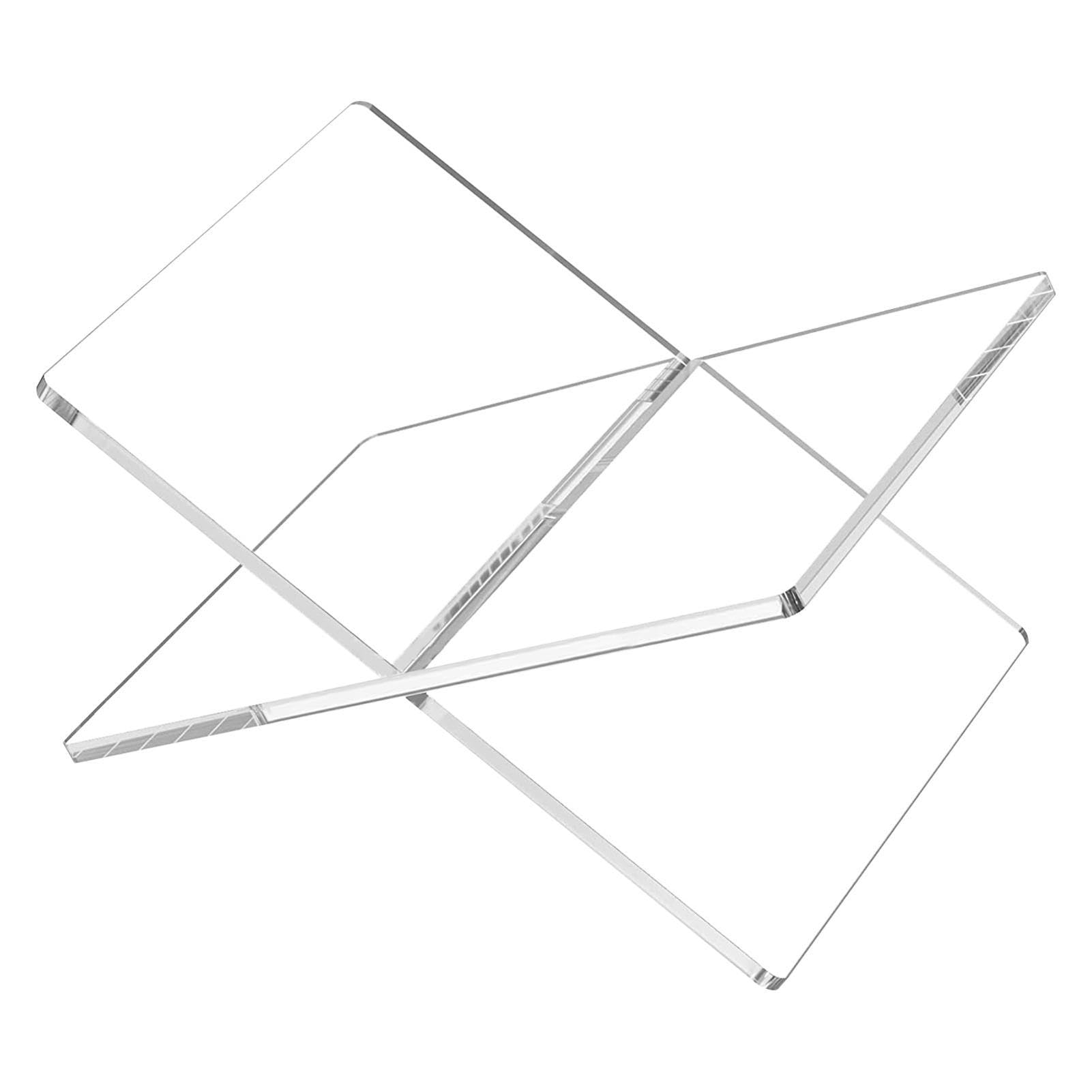 Expositor acrílico para libros y arte: soporte transparente extragrueso que organiza tu escritorio