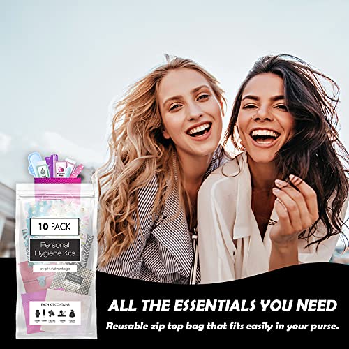 Menstrual Kit All-in-One 10 Pack - Assorted Colors | Convenience on The Go | Period Kit Pack for Travelling, Tweens & Teenager | Individually Wrapped Feminine Hygiene Product - Image 4