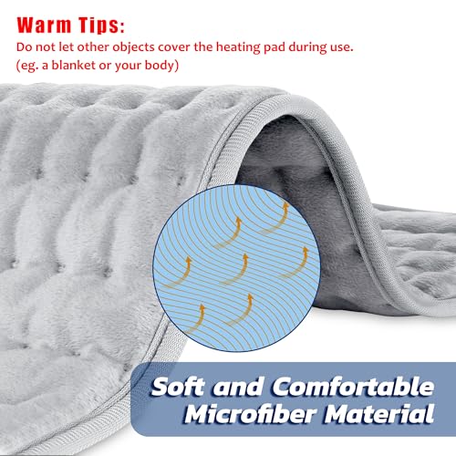 Image of Electric Heating pad for Back Neck Shoulder Knee Arms Legs- Electric Heat Pads with 6 Heat Settings & Auto Shut Off &Dry /Moist Heat Heating Pad for Birthday Mother Father Girl Men Women