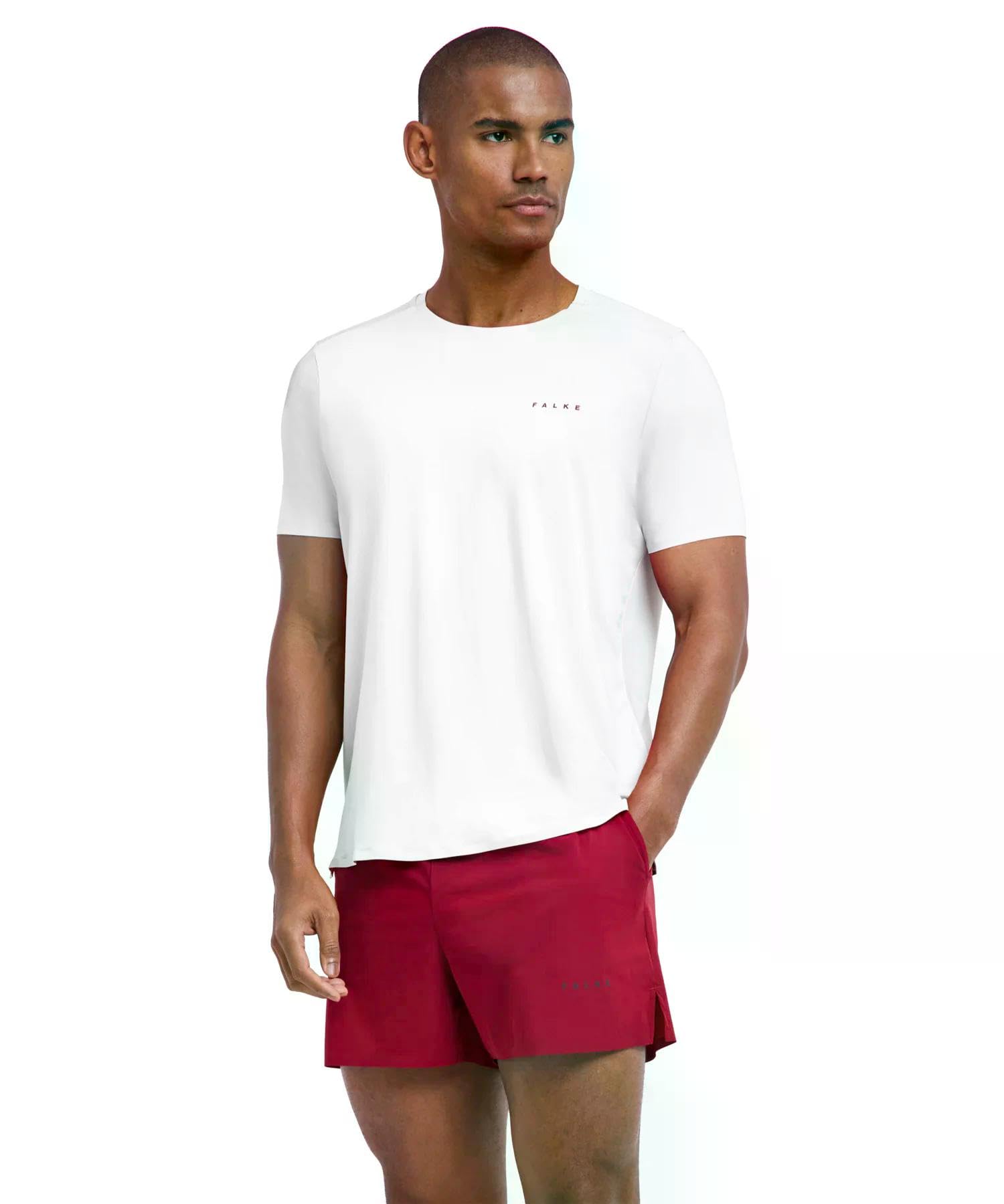 FALKE Running Tee M S/s Sh fil fonctionnel 1 pièce, T-Shirt Homme, Blanc White 2000, M