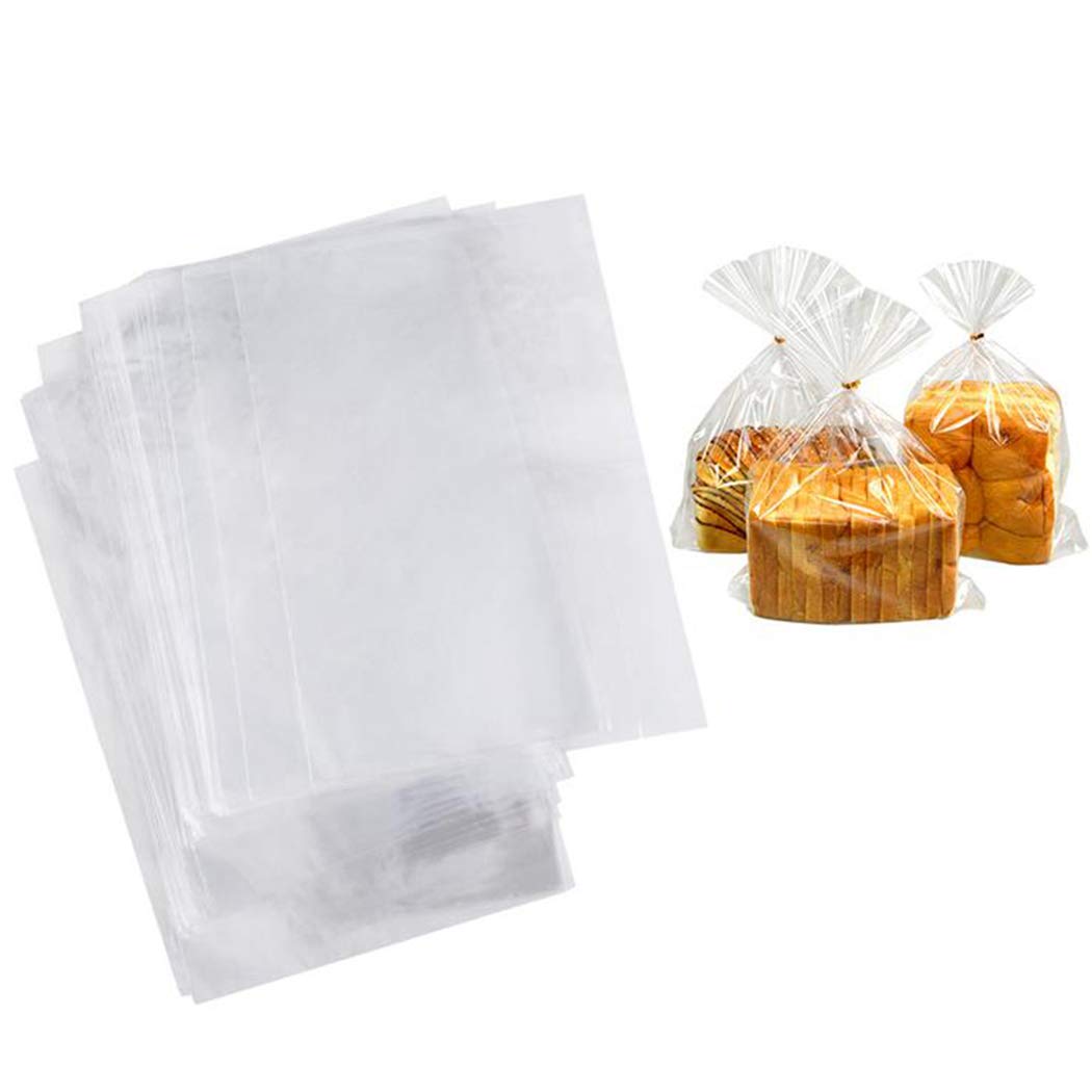 100PCS Bakery Bags - Clear, Creative, Multipurpose Bread & Loaf Bags for Baking Shop