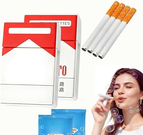 Fausse Cigarette Bulle de Savon - Cigarette à Bulle Qui Fait des Bulles, Bubble Cigarette avec Effet Fumée, Photoshoot et Jeu Amusant