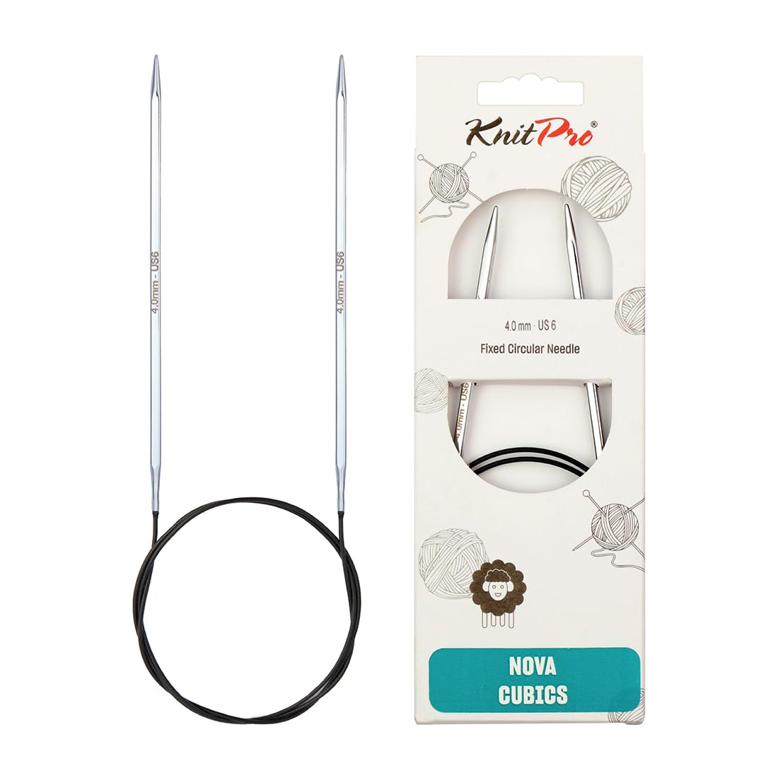 KnitPro Nova Cubics Fixed Circular Needles 24" (60cm) | 4.00mm