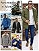 VXVGER Men's Long Winter Coat Warm Thicken Water Resistant Jacket Fleece Windproof Parka Coat with Detachable Hood(Green,L)