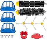 600 Series Replacement Parts for iRobot Roomba 610 620 630 650 680 & 500 Series 595 552 564,Includ Side Brush,Ilter and Screw,Bristle Brush and Flexible Beater Brush,Cleaner Replenishment Kit Filter