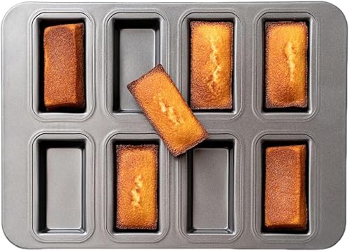 Recopilación de Moldes individuales para magdalenas . 42 Sartenes de pan pequeño para hornear, molde financiero, bandeja antiadherente de 8 cavidades para magdalenas, brownies y panes, bandeja rectangular individual para tartas y tarta...