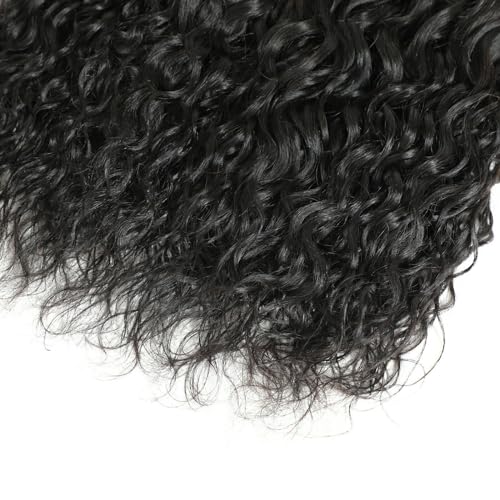 Extensiones de cabello humano negro natural: pelo brasileño mojado y ondulado de agua 3