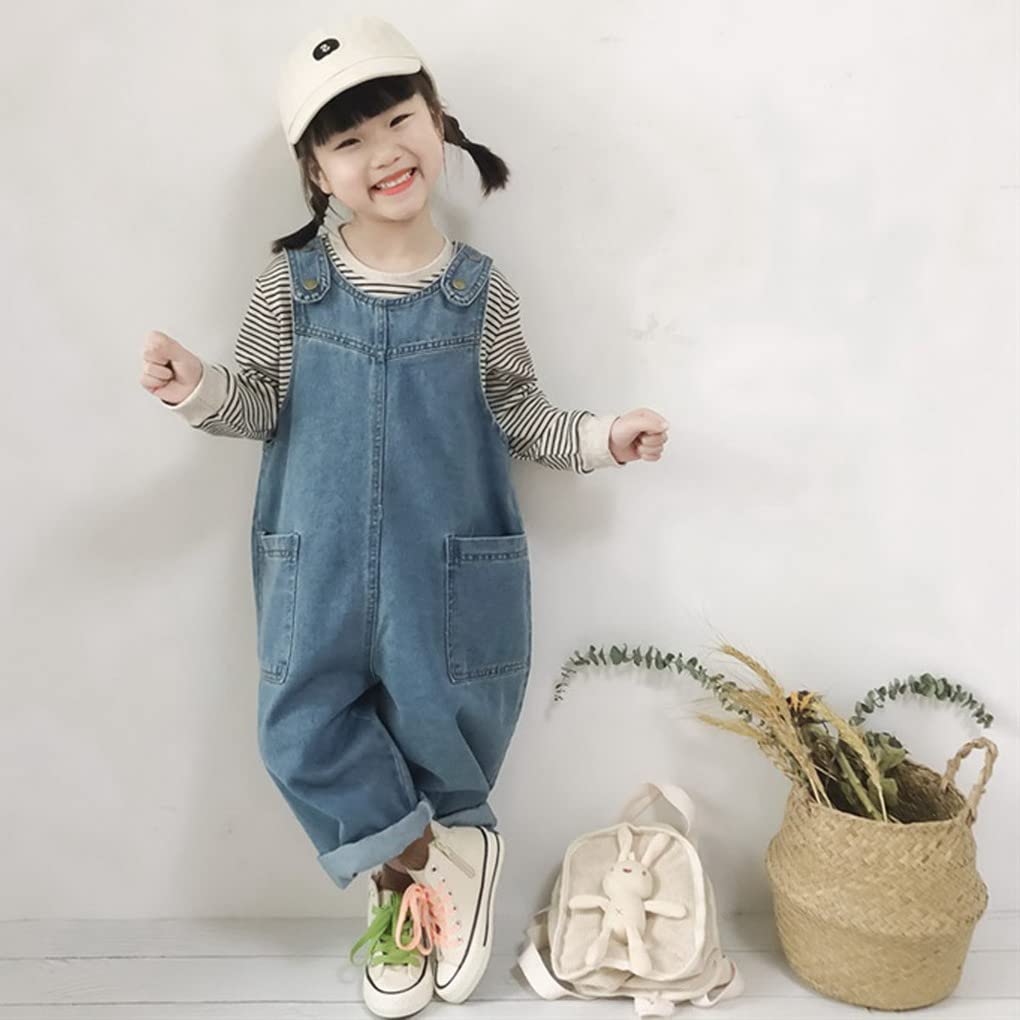 Salopette Jeans Bébé Fille Garçon 6 9 12 18 24 mois Réglable Denim Pantalon avec Bretelles Longue Denim Pantalons Combinaison 3 ans
