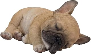 Hi-Line Gift Ltd, Pet Pals French Bulldog Puppy Sleeping, 7-inch Length, Indoor Outdoor Statue Figurine