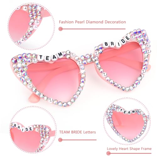 Etercycle Heart Sunglasses, Team Bride Sun Glasses, Bridesmaid Gifts Heart Glasses Bachelorette Party Wedding Accessories3
