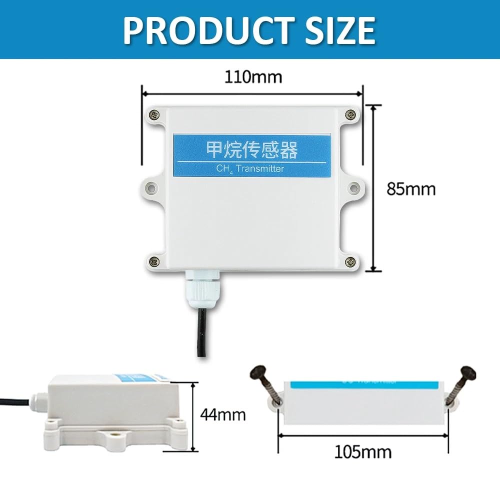 Módulo de Sensor de Gas CH4 de 0-100ppm, Detector de concentración de metano de Gases tóxicos de alta precisión, transmisor, DC12-24V electroquímico | 0-5V