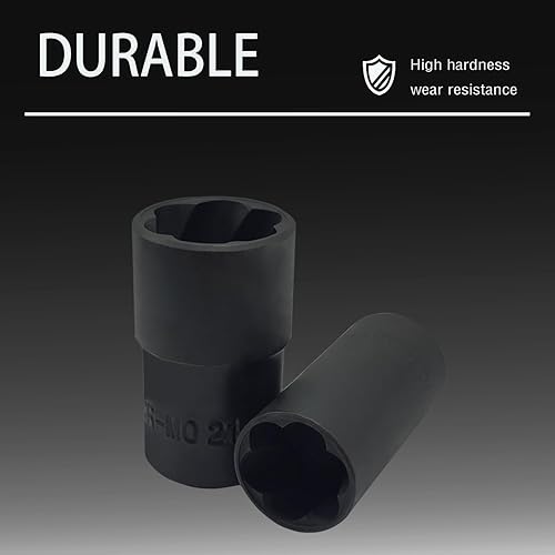 Miniatura 6 de Juego de 6 llaves de tuerca giratoria  Extractor de bloqueo de tuerca dañada de 12 pulgada  Kit de herramientas de extracción de tuercas de bloqueo