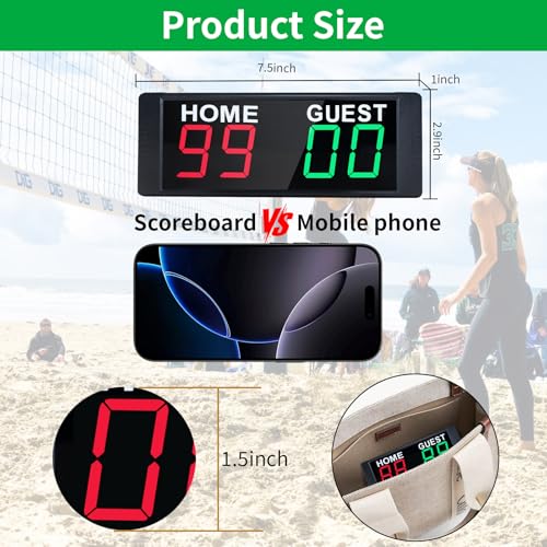 Compteur de points de tennis électronique portable contre les erreurs