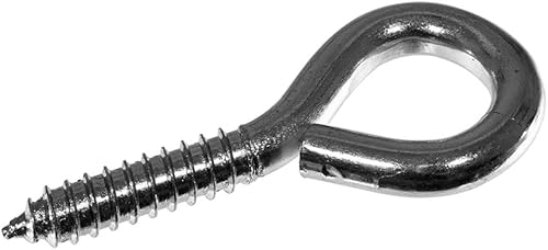 Miniatura 3 de Ojos de tornillo de acero - Anillos de gancho de tornillo chapados en zinc (34 pulgadas)