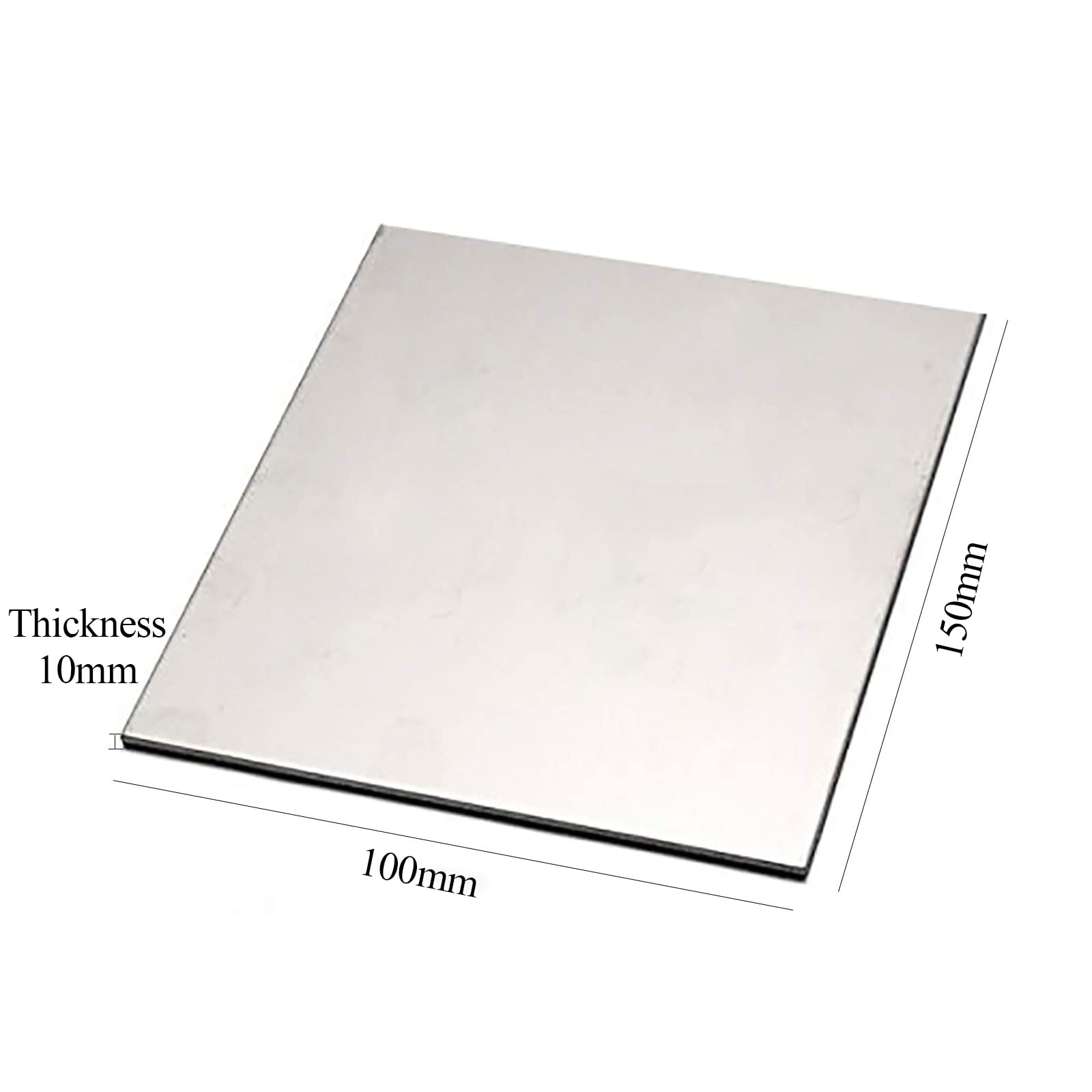 PHasz TC4 Titanium Alloy Plate 100×150Mm, Thickness 4.5-10Mm Suitable for Automotive and Industrial Machinery,100×150×10mm