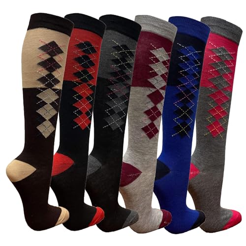 Image of SocksKnee Women Multi-Pack Colorful Variety Design Assorted Activewear Knee-High Stocking Socks, 9-11