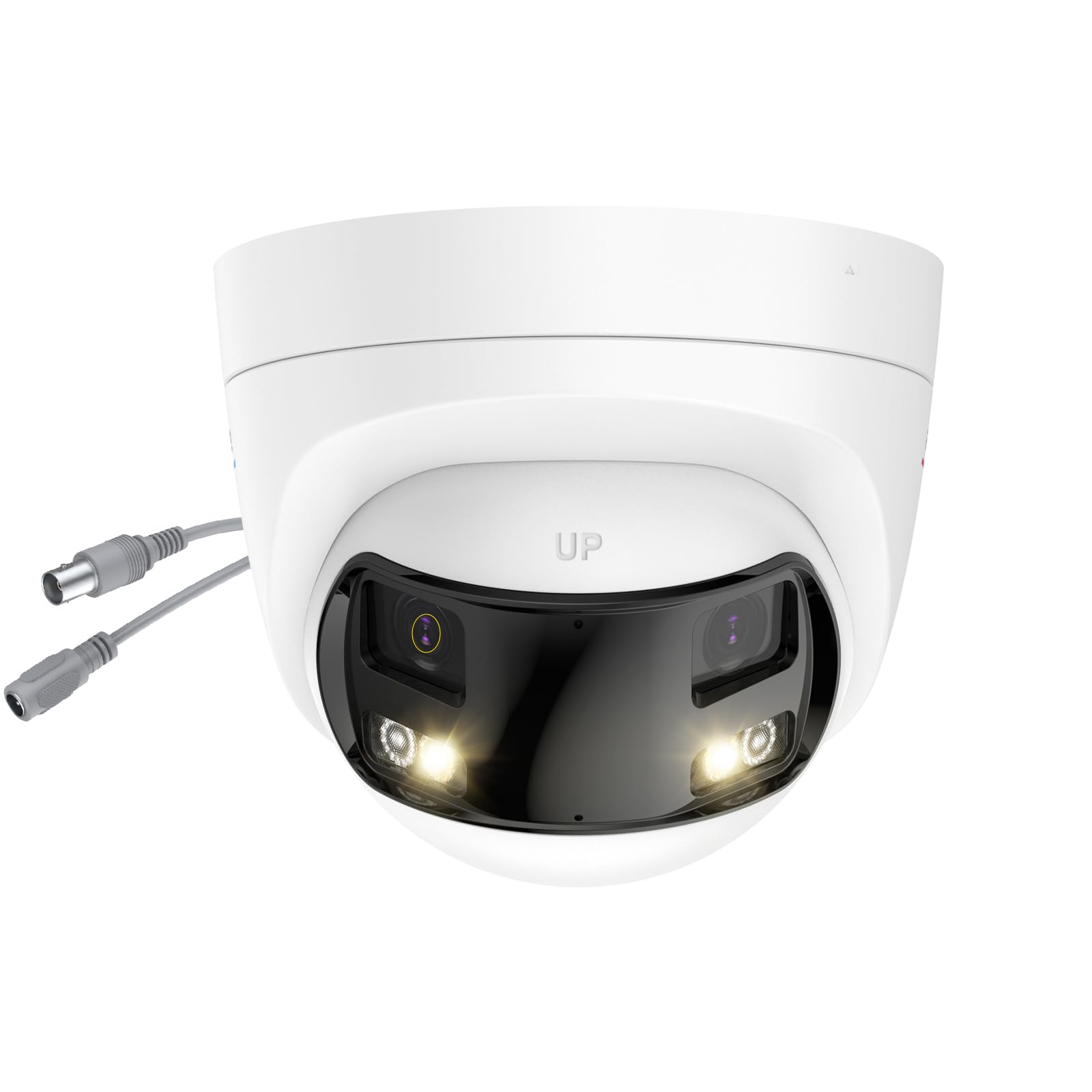 ANNKE Telecamera di sicurezza analogica da 5 MP, telecamera aggiuntiva a cupola cablata per sistema TVI analogico, grandangolo di 180°, doppia illuminazione, audio usa e getta, IP67 (nessuna