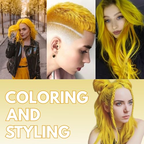 Image of Temporay Hair Color Wax | Metallic Shine | For Men & Women | DIY Instant Hair Color | Temporay Color 1 Day 1 Wash | No Ammonia, Bleach & Damage | Golden - 100 gram