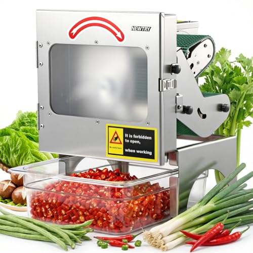 NEWTRY Commercial Vegetable Slicer with Conveyor Belt