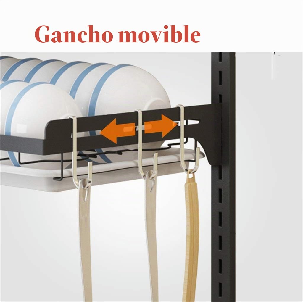 Escurridor de platos Plato de acero inoxidable estante de la pared libre del sacador Colgando cocina for guardar ESCURREPLATOS Caja de almacenamiento en rack rack de drenaje escurridor de platos para