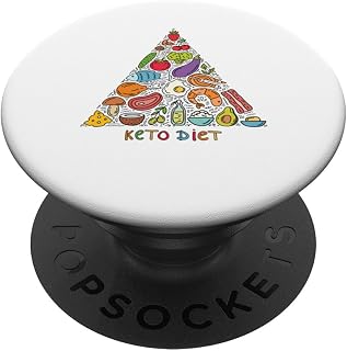 Hilarious Keto Food Pyramid Ketosis Diet Funny Keto Design PopSockets Standard PopGrip