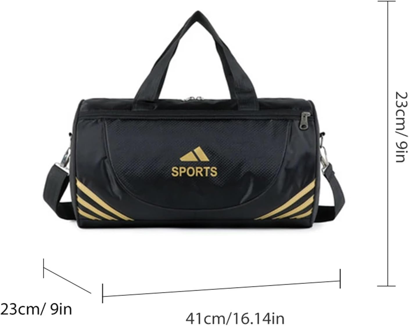 Waterproof Gym Bags Taekwondo Swimming Fitness Bag Large Capacity Portable Travel Bag(Black color)
